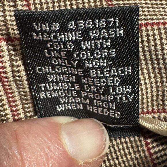 VTG 2000s Y2K MOSSIMO PLAID BOOTCUT DRESS PANTS BROWN/GREEN WOMENS 4 - Picture 6 of 11